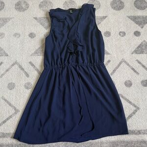Forever 21 Navy Ruffle Mini Dress